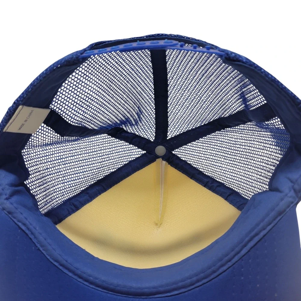 Hires Auto Parts‎ Vintage Snap Back Hat With Mesh In Back Blue And White Men's
